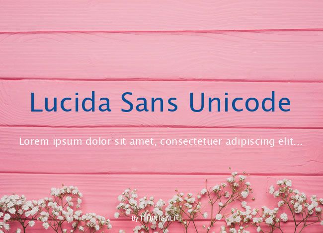 Lucida Sans Unicode example